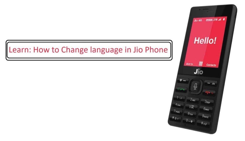 How to change language in jio phone
