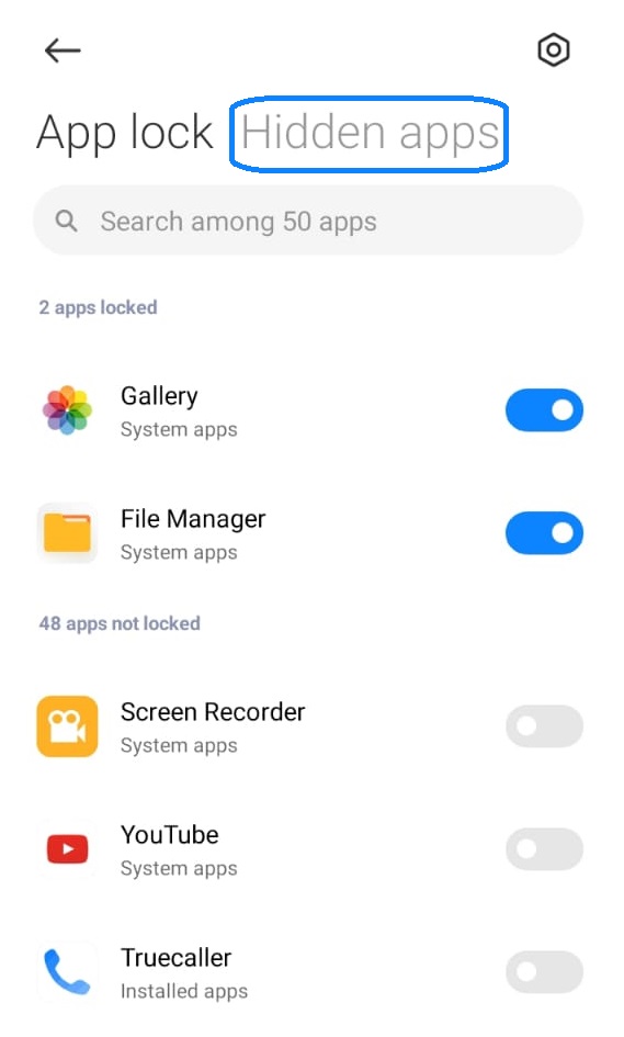 how to hide apps in redmi