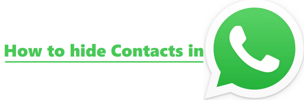 how to hide contact in whatsapp