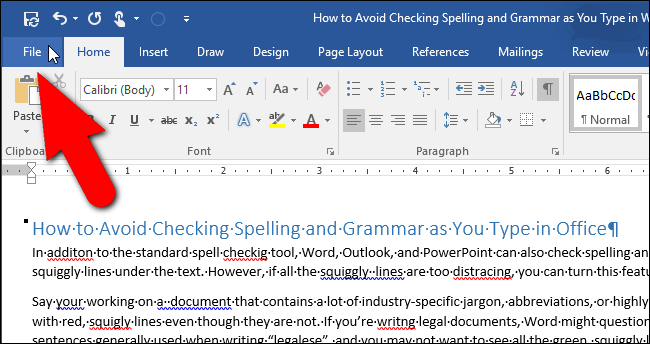 How to Turn Spell Check on And off in Word